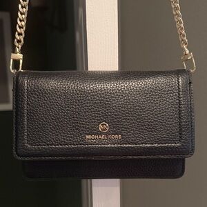 Michael Kors Black Pebbled Leather Crossbody